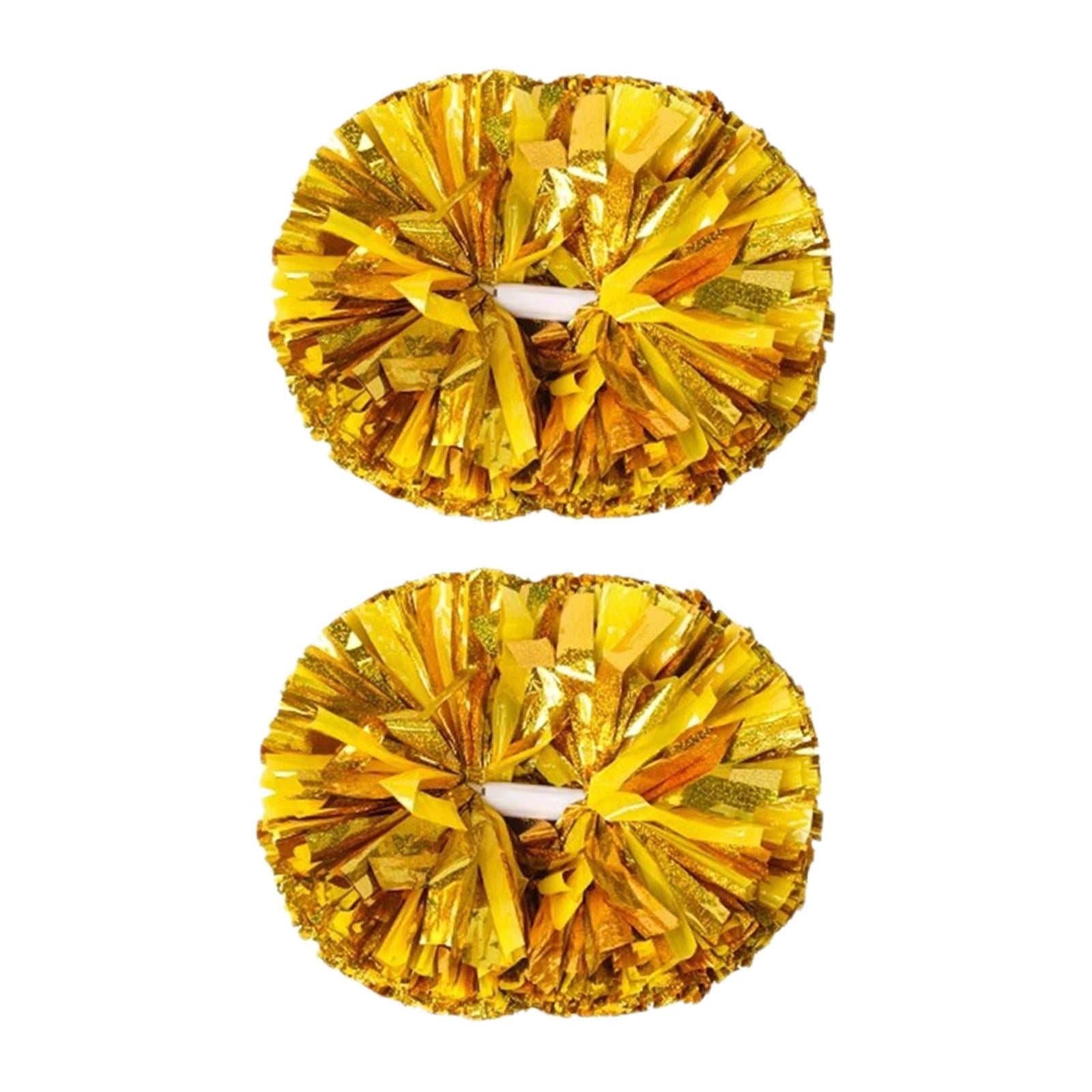 Bothyi - 2 Pompones De Animadora Profesionales Para Baile, Deportes, Ceremonias, Color Dorado