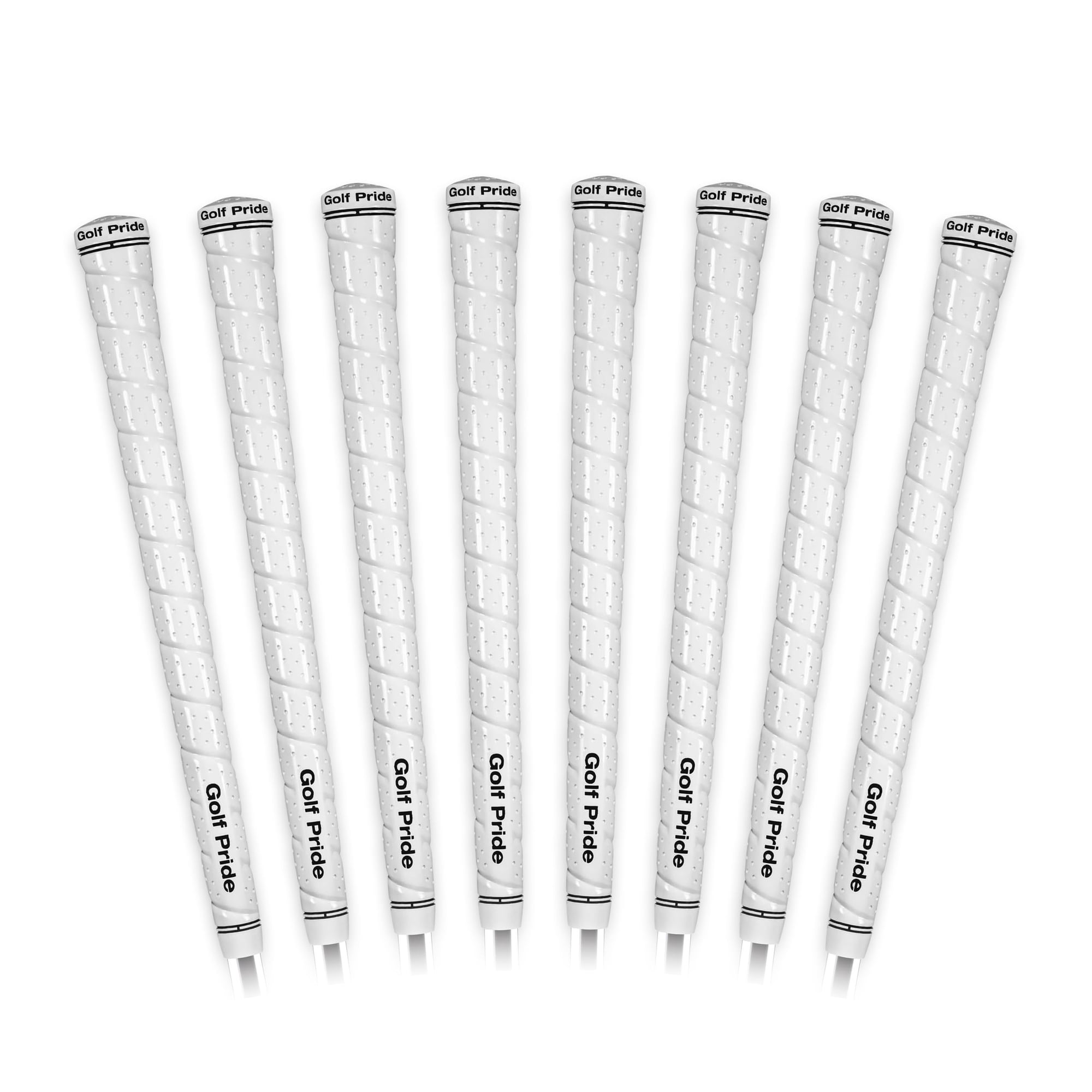 Empuñadura De Golf Golf Pride Tour Wrap, Agarre Cómodo Y Duradero Para Palos, Diseño Clásico De Envoltura Con Sensación De Alta Adherencia, Construcción De Goma, Tamaño Mediano, Blanco, Paquete De 8