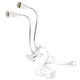 thumbnail image 2 of eu plug e27 clip de 2 cabezales en la base de luz de lectura lámpara de lectura socket blanco, 2 of 5