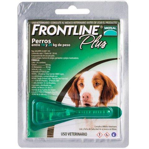 Frontline - Antiparasitario Para Perros De 10 A 20 Kilos