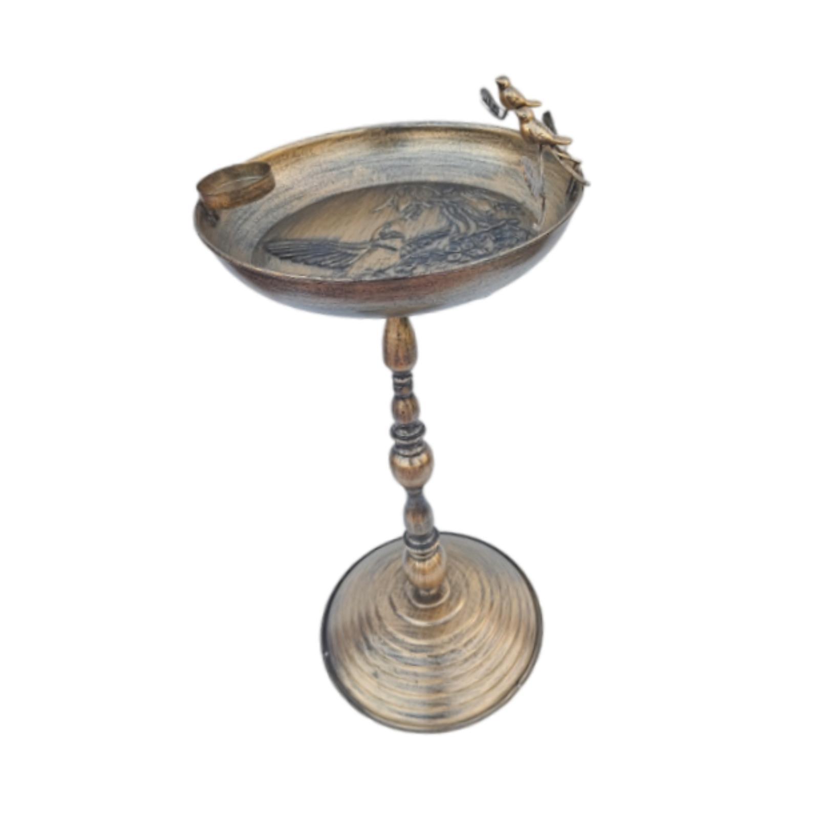 Ioensy - Comedero Para Pájaros De Metal Para Regalos Al Aire Libre Decoración De Jardín Para Amantes De Las Aves Latón