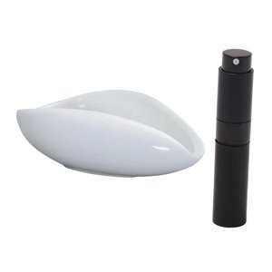 Magideal - Juego De Taza Dosificadora De Café Y Botella Pulverizadora, Bandeja Dosificadora Individual De Cerámica, Accesorios Para Café Expreso, Accesorios Para