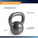 thumbnail image 5 of Kettlebell Marcy Hammertone HKB-020 de hierro fundido de 9 kg/20 lb, 5 of 7