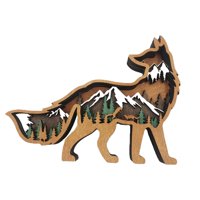 Bothyi - Escultura De Estatua De De Madera Tallada Estatuillas De Animales Librería Decoraciones Para El Hogar