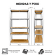 thumbnail image 3 of Estante Rack Metálico 180x90x40 Repisa Galvanizado 5 Niveles, 3 of 4