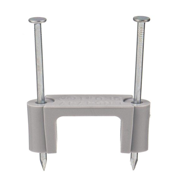 Cable Staple Gardner Bender de 0.95 pulgadas, gris, resistente a los rayos UV