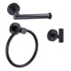thumbnail image 3 of Paquete De 3 Toalleros De Baño Con Toallero, Accesorios De Baño Para Cocina, Negro, 3 of 3