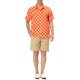 thumbnail image 2 of Camisa de Lunares de Verano para Hombre INSPIRE CHIC Regreso a Clases, Camisa de Manga Corta con Botones, L Naranja, 2 of 7