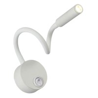 Ioensy - Lámpara De Pared Led Minimalista, Accesorio De Manguera Flexible De 3W Para Dormitorio, Loft, Hogar, Interruptor De Base Blanca