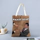 thumbnail image 2 of Mr. Bean Bolso de tela con estampado de lienzo para mujer, bolsa de compras reutilizable y estética, con cremallera interior, regalo para mujer,40*45cm., 2 of 6