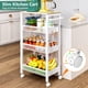 thumbnail image 2 of Carrito de almacenamiento Vivihomety Utility de 4 niveles, color blanco enrollable, 2 of 8