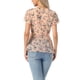 thumbnail image 3 of INSPIRE CHIC Blusas Cruzadas para Mujer con Estampado Floral Cuello en V Cintura con Lazo Peplum Blusa Albaricoque Rosa XL, 3 of 6