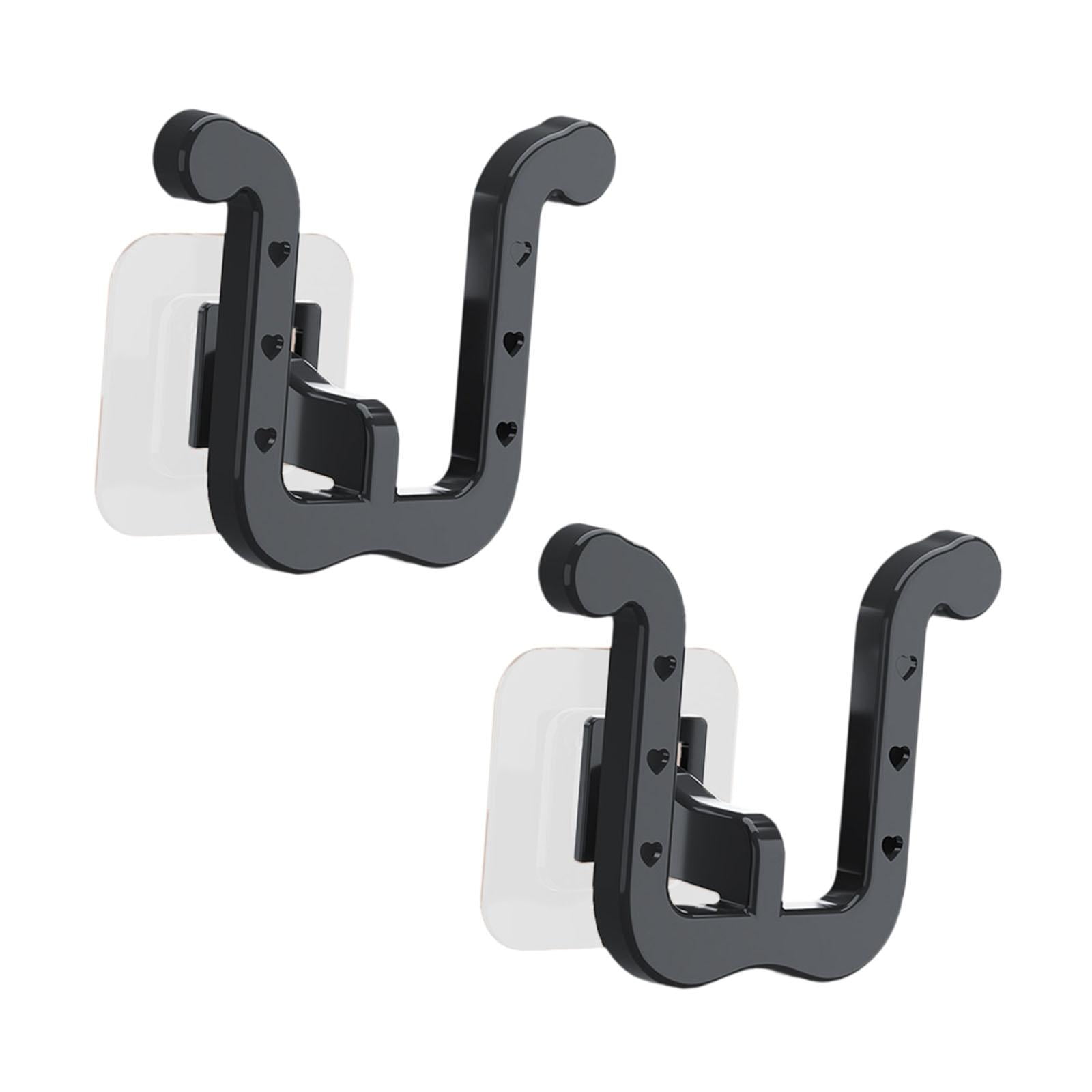 Magideal - Estante De Almacenamiento Para Zapatillas De 2 Piezas, Montaje En Pared, En Forma De U, Accesorio De Montaje Sencillo, Versátil Para Entradas, Estante Negro