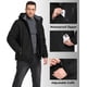 thumbnail image 3 of Chaqueta de invierno RBYEKP, impermeable, cálida, forro polar, esquí de nieve para hombre, negra, XL, 3 of 5