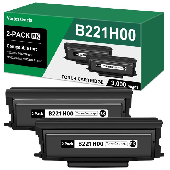 Cartucho de Tóner Vortessencia B221H00 Negro Paquete de 2 6000 páginas