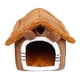 thumbnail image 5 of Cama para perros y gatos, nido de Gato, cojín interior con cojín extraíble, casa para gatos, cama para mascotas, tienda de campaña, cama cueva para Orejas Marrones S, 5 of 5