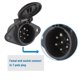 thumbnail image 5 of Conector MECMO hembra redondo de 7 pines SAE J560 negro, 5 of 8