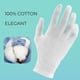 thumbnail image 3 of Guantes de algodón ANSMIO para manos secas, blancos, talla M (2 pares), 3 of 6