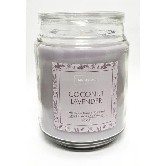 Velas Y Esencias Aromática Coconut Milk & Lavender Morado 1 Un Mainstays