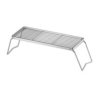 Magideal - Parrilla Plegable Para Fogatas, Rejilla Para Parrilla, Parrilla De Malla Portátil Compacta, Parrilla Para Fogatas Para Acampar Al Aire Libre, Asar, Pe L