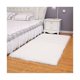 thumbnail image 2 of Alfombra de lana de oveja sintética, suave y esponjosa, de pelo largo, decorativa, para silla o sofá (50 x 150 cm, rectangular, blanca)., 2 of 5