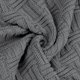 thumbnail image 5 of REGALWOVEN 100% Algodón Manta de Punto de Cable Cruzado Para Sofá Cama Hogar, Gris 47"x 70", 5 of 7