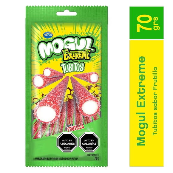 Tubitos Mogul Frutilla, 70 g