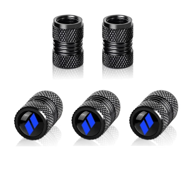 Tapones de válvula para neumáticos RUIHEDAHB, paquete de 5, azul, aluminio