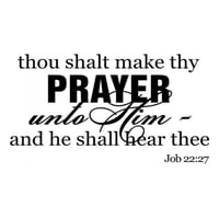 Rienda Libre Graphics - Decomural Thou Shalt Make Thy Prayer Bible Verse Ws-15151