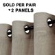 thumbnail image 2 of Cortinas de lino semitransparente H.VERSAILTEX, 2 paneles, 132 x 137 cm, color topo, 2 of 7