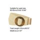 thumbnail image 3 of INSPIRE CHIC Cinturones elásticos tejidos para mujer, hebilla de madera de ratán de paja, cinturón ancho elástico para cintura para vestido beige 23.62-33.46", 3 of 4