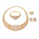 thumbnail image 1 of 4 Pzas Juegos de Joyería para Mujer Collar de Cristal Aretes Pulsera Anillo Ajustable Juego de Joyería Nupcial para Boda Juegos de Joyería para Mujer, 1 of 9