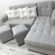 thumbnail image 2 of Sofa Seccional L 3 Cuerpos + 2 Puff Gris claro Lino, 2 of 2