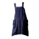 thumbnail image 2 of Delantal De Algodón Lino Con Bolsillo Espalda Cruzada Delantales De Chef Para Mujer XL Azul, 2 of 5