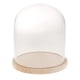 thumbnail image 1 of bóveda de cristal de madera con la base de madera cubierta de cristal de la campana florero titular florero c, 1 of 2