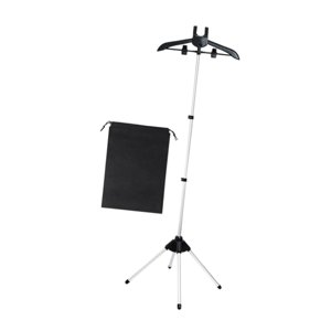 Magideal - Perchero Para Ropa, Vaporizador De Ropa, Percha Para Ahorrar Espacio, Plegable, De Aleación De Aluminio, Para Viaje, Para Máquina De Planchar Colgante Negro