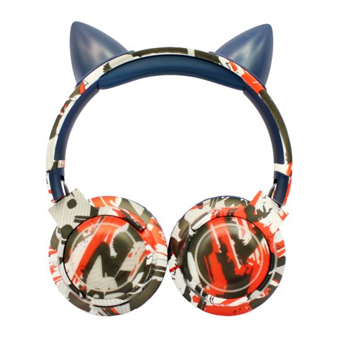 Tecnolab - Audífonos Bluetooth Gatito Azul Rgb ¡Vida A Tu Música! - Ps