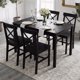thumbnail image 1 of Juegos de comedor 4 sillas Negro Madera MDF, 1 of 6