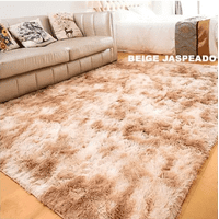 Genérico - Alfombra Peluda Living Hogar 150X200 Cm Beige Jaspeado