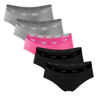 Top - Calzón Pantaletas Algodón Con Elástico Pack 5
