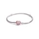 thumbnail image 1 of Pulsera Pandora Moments Cadena De Serpiente Plata Esterlina Cierre Corazón Pave, 1 of 2