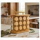 thumbnail image 3 of Especiero Giratorio 12 Frascos Vidrio Soporte Bambú Carrusel Cocina, 3 of 5