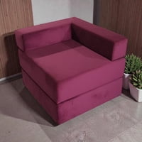 Diseños Valestrini - Sofa Cama Arkos En Felpa Burdeo