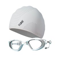 Magideal - Gafas De Natación Con Tapa De Natación Gafas De Natación Protección Para Los Ojos Ligeros Portátiles Para Mujeres Y Hombres Gafas De Natación A Prueba Blanco