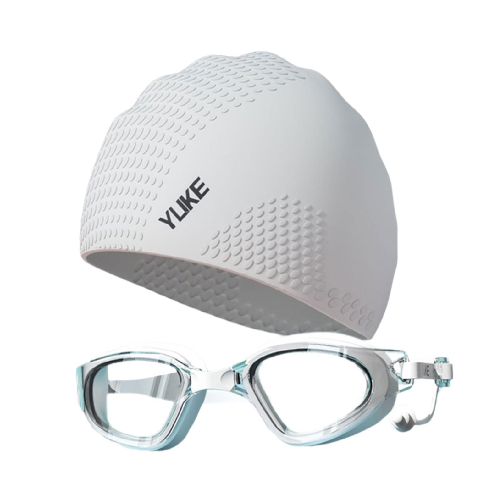 Magideal - Gafas De Natación Con Tapa De Natación Gafas De Natación Protección Para Los Ojos Ligeros Portátiles Para Mujeres Y Hombres Gafas De Natación A Prueba Blanco