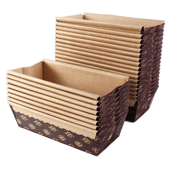 Moldes de Papel para Pan Kopida 16.5x9x5cm 25 Unidades Kraft para Hornear
