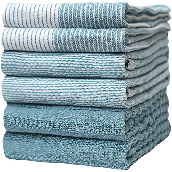 Paños de cocina Bumble Towels Premium, paquete de 6, color aguamarina