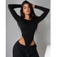 thumbnail image 1 of Bodysuit Mujer Manga Larga Corte Alto Sexy Ajustado, 1 of 3