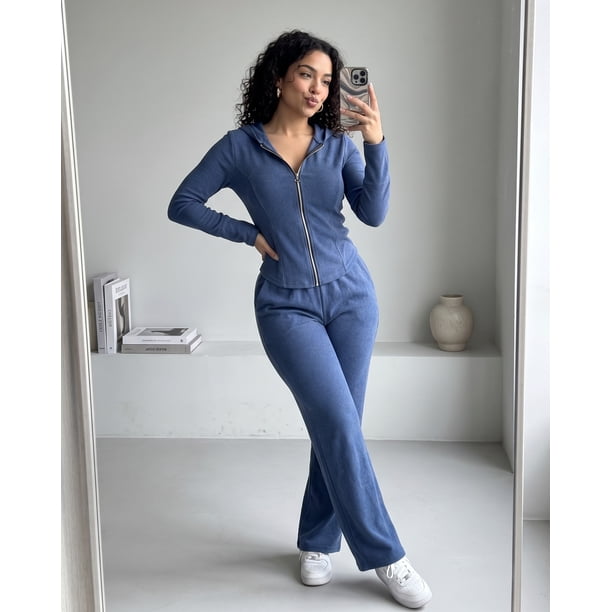 Set Mujer Tela Técnica Invierno Palazzo Gorro Pro - ZL043