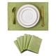 thumbnail image 1 of XmhyTop Juego de 6 Manteletes Individuales Texturizados Clásicos, Resistentes a Manchas, Ideal para Barbacoas y Mesas de Comedor, Estilo E, 48*33cm, Verde B, 1 of 5